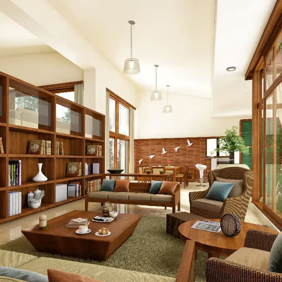 Down by the water apartment in Jakkur Lake, North Bangalore living area