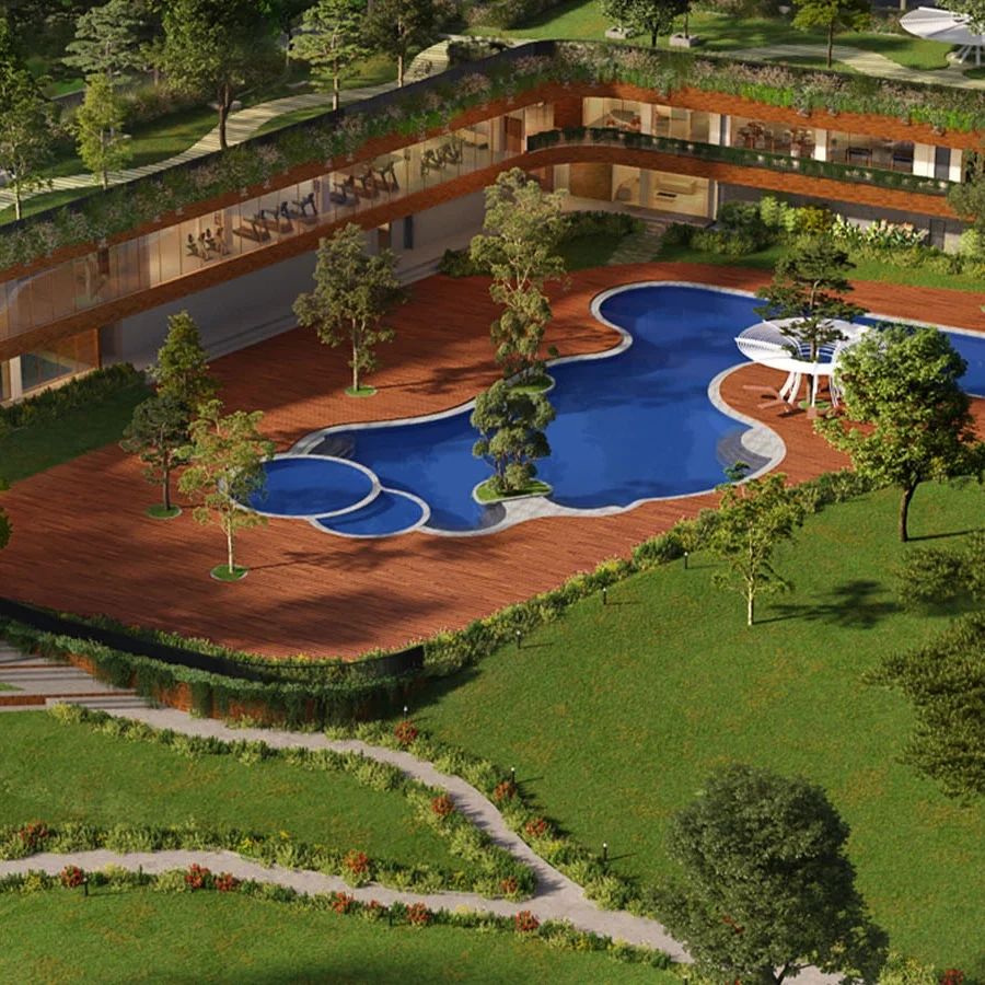 Down by the water apartment in Jakkur Lake, North Bangalore swimming pool