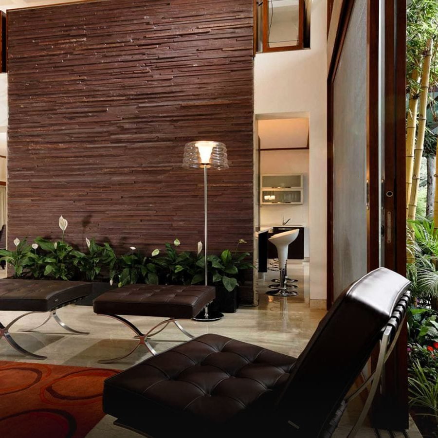 Total Environment - Windmills of Your Mind - Duplex - Feature wall in living room