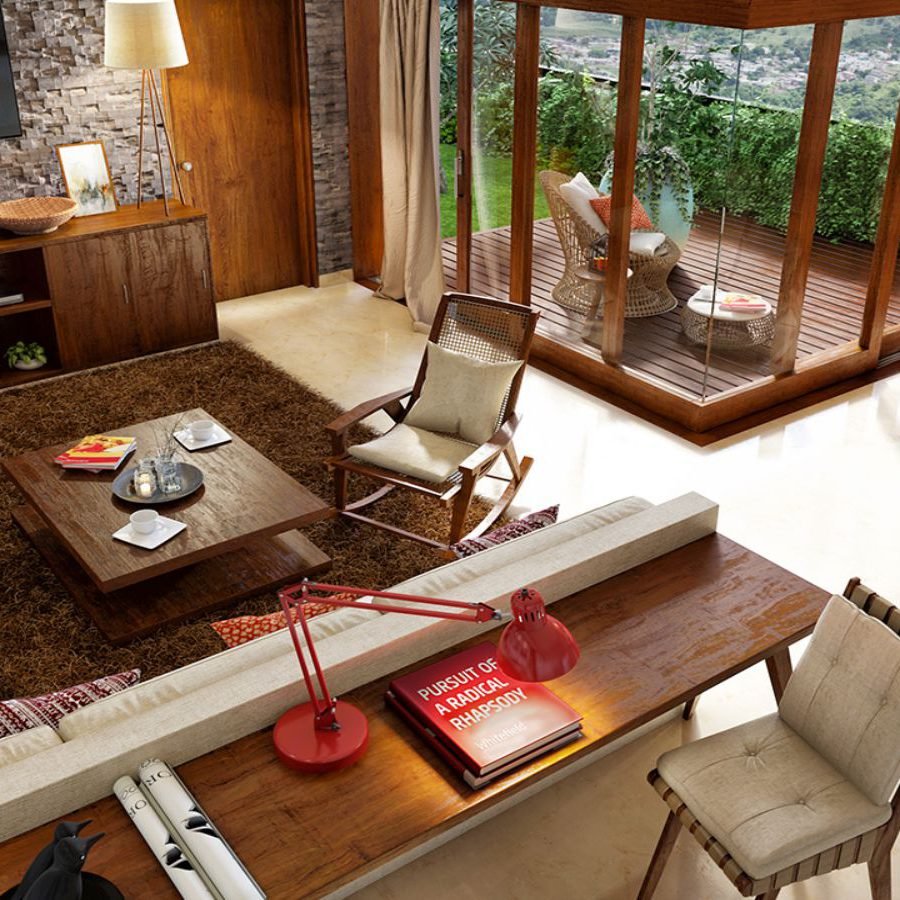 Total Environment - Pursuit of a Radical Rhapsody - Open plan living & dining, with a personalised work space